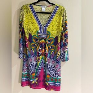 Adore Multicolor Mini Dress Size Large